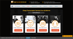 Desktop Screenshot of cheaptranscriptionservices.net
