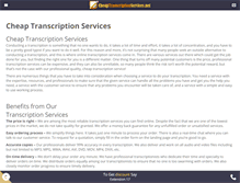 Tablet Screenshot of cheaptranscriptionservices.net